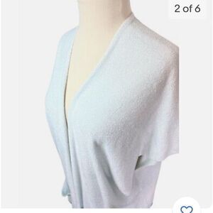 Tommy Bahama Island Soft Sleeveless Sky Mist Green Cardigan NWT S/M NWT in packg